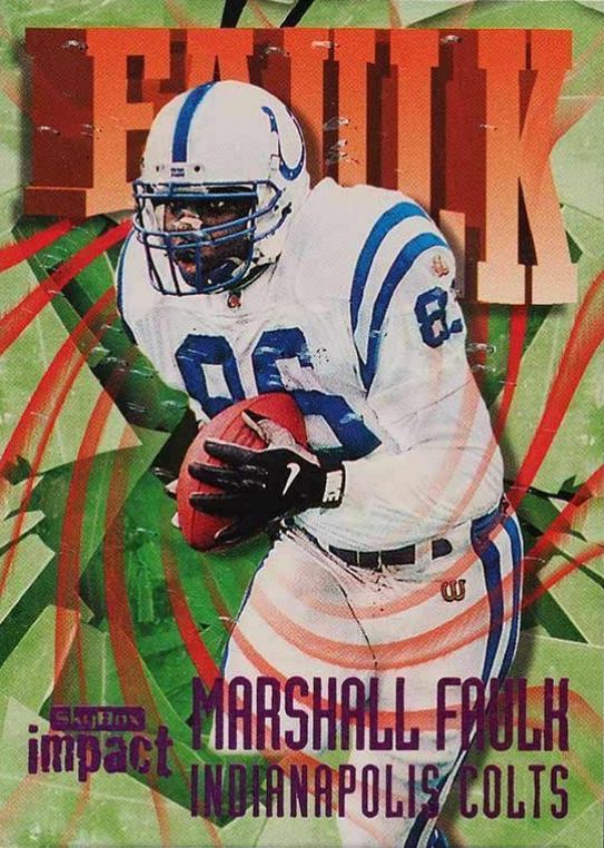 1997 Skybox Impact Marshall Faulk #160 Football Card