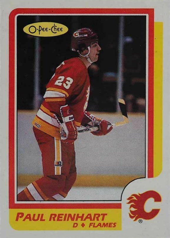 1986 O-Pee-Chee Paul Reinhart #205 Hockey Card