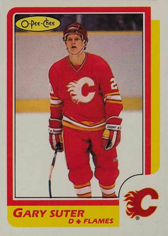 1986 O-Pee-Chee Gary Suter #189 Hockey Card