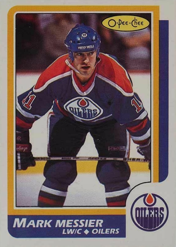 1986 O-Pee-Chee Mark Messier #186 Hockey Card