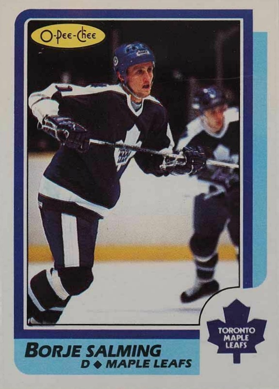 1986 O-Pee-Chee Borje Salming #169 Hockey Card