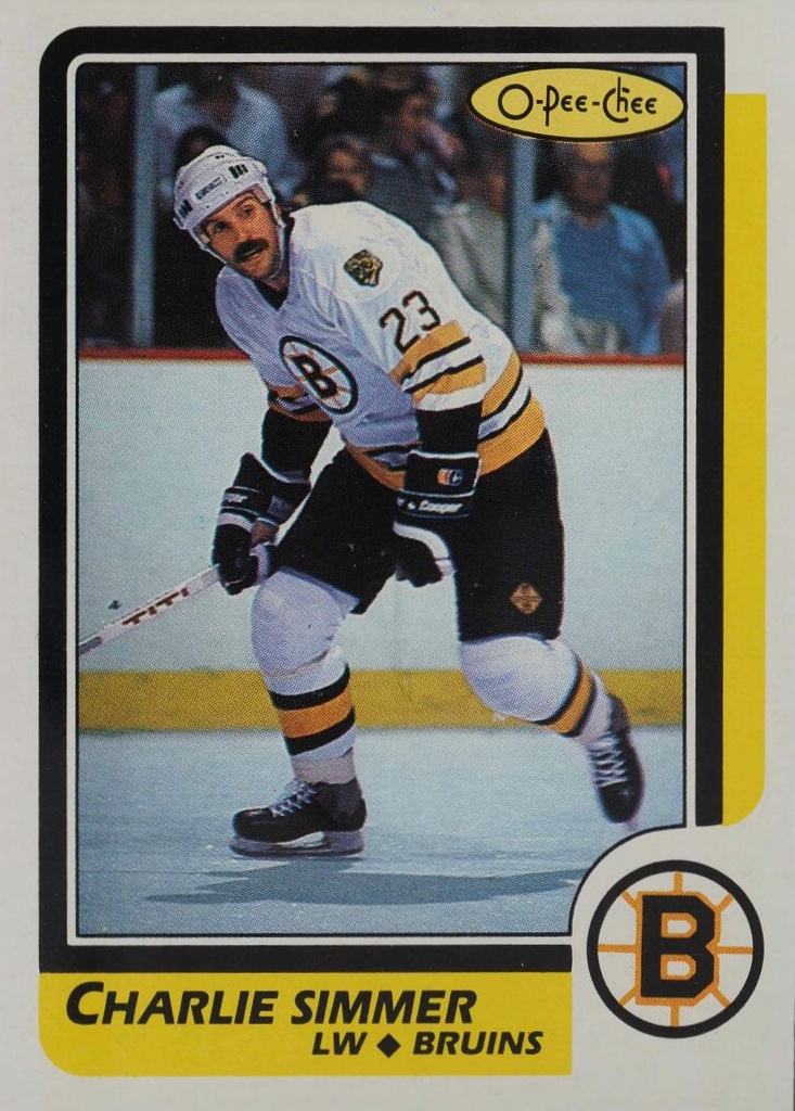 1986 O-Pee-Chee Charlie Simmer #145 Hockey Card