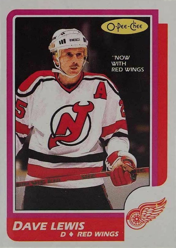 1986 O-Pee-Chee Dave Lewis #85 Hockey Card