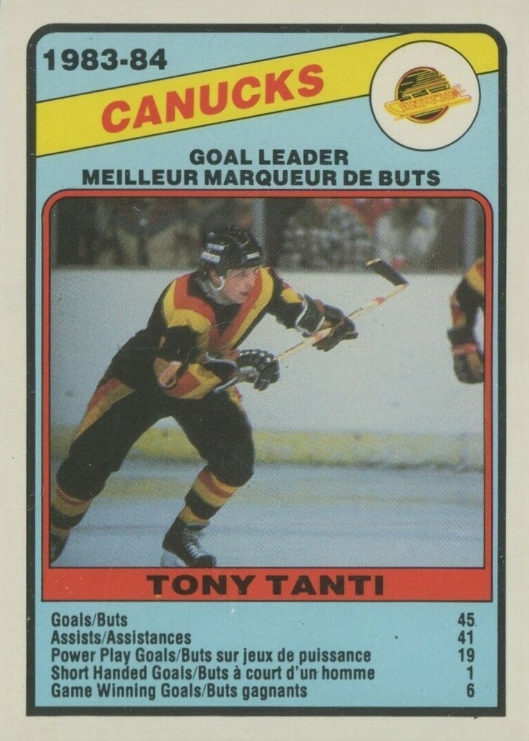 1984 O-Pee-Chee Tony Tanti #369 Hockey Card
