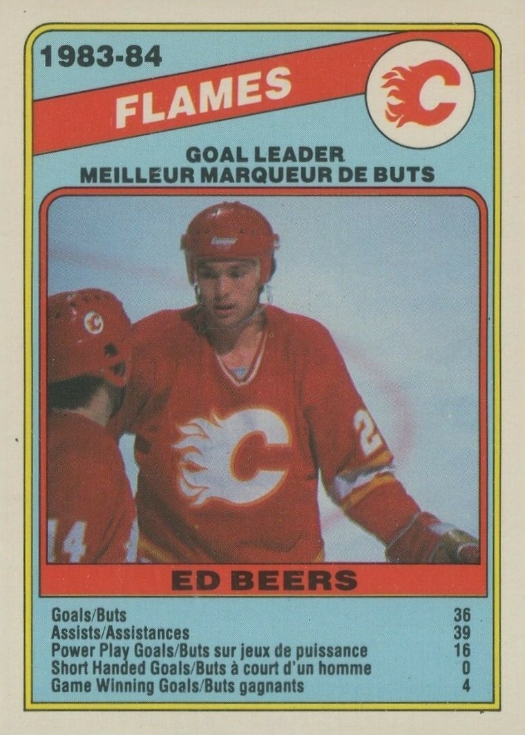 1984 O-Pee-Chee Ed Beers #354 Hockey Card