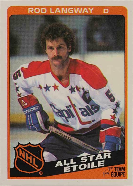 1984 O-Pee-Chee Rod Langway #210 Hockey Card