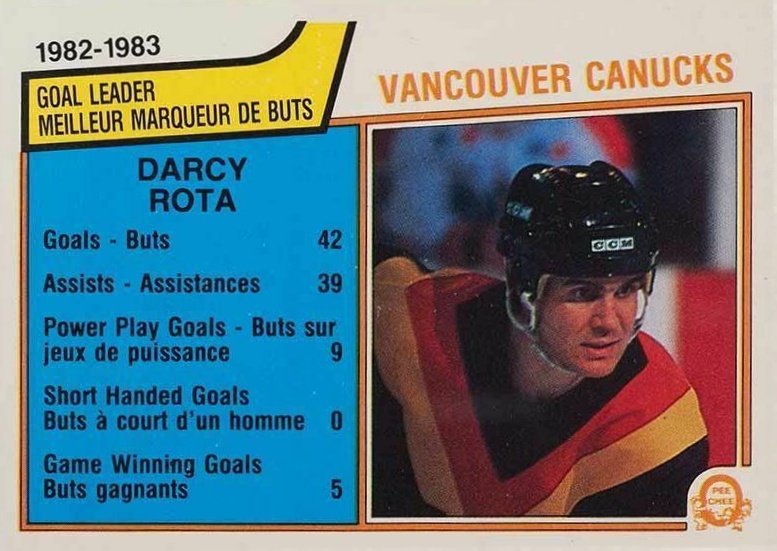 1983 O-Pee-Chee Darcy Rota #344 Hockey Card