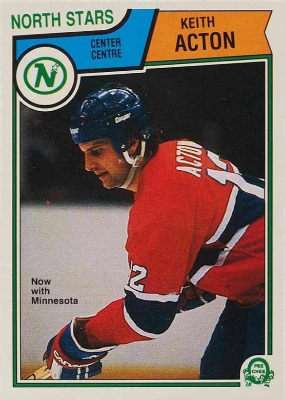 1983 O-Pee-Chee Keith Acton #184 Hockey Card