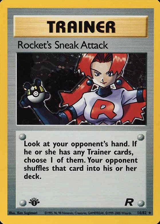 2000 Pokemon Rocket Rocket's Sneak Attack-Holo #16 TCG Card