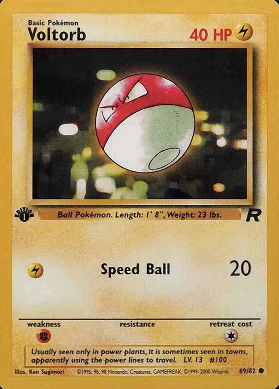 2000 Pokemon Rocket Voltorb #69 TCG Card