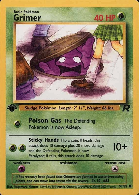 2000 Pokemon Rocket Grimer #57 TCG Card