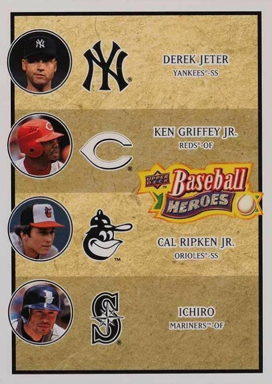 2008 Upper Deck Baseball Heroes Cal Ripken Jr./Derek Jeter/Ichiro/Ken Griffey Jr. #196 Baseball Card