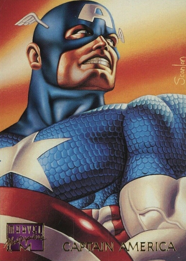 1995 Marvel Masterpieces Captain America #18 Non-Sports Card