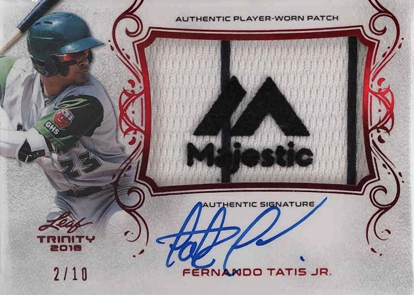 2018 Leaf Trinity Patch Autograph Fernando Tatis Jr. #PA-FT1 Baseball Card