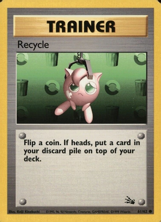 1999 Pokemon Fossil Recycle #61 TCG Card