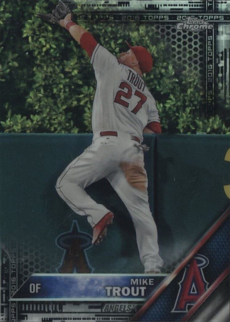 2016 Topps Chrome Mike Trout #1 Baseball Card