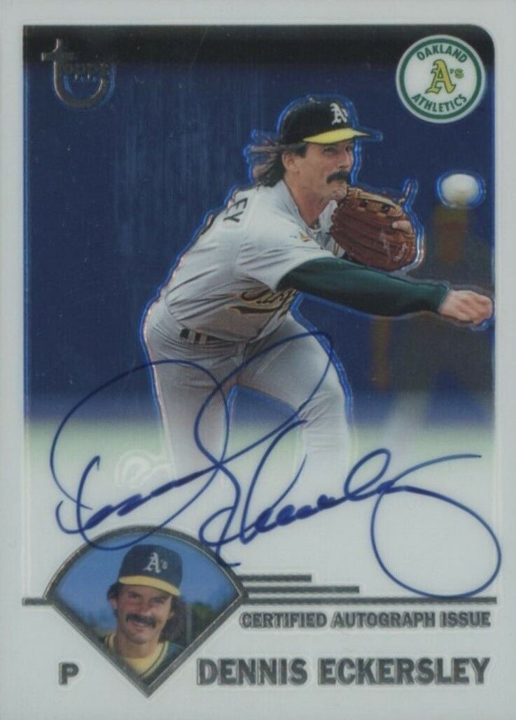 2003 Topps Retired Signature Signature Edition Autograph Dennis Eckersley #TA-DEC Baseball Card
