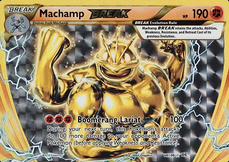 2016 Pokemon XY Evolutions Machamp Break #60 TCG Card