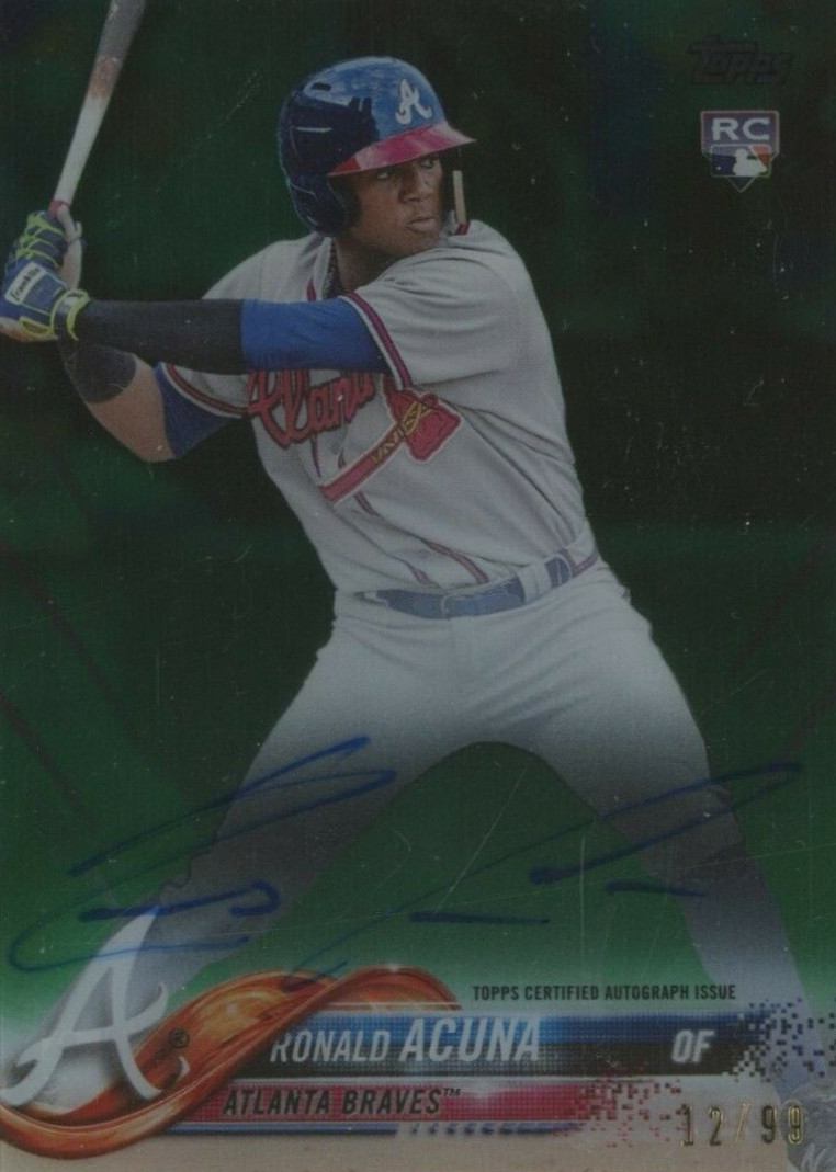 2018 Topps Clearly Authentic Ronald Acuna #RA Baseball Card