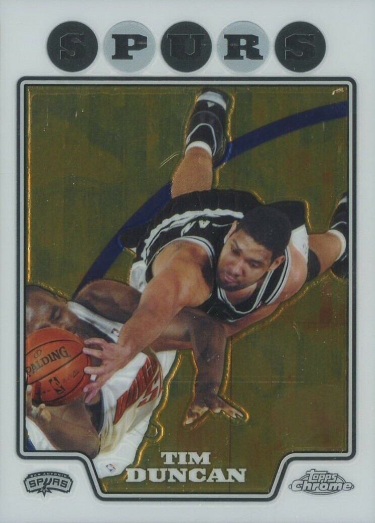 2008 Topps Chrome Tim Duncan #21 Basketball Card