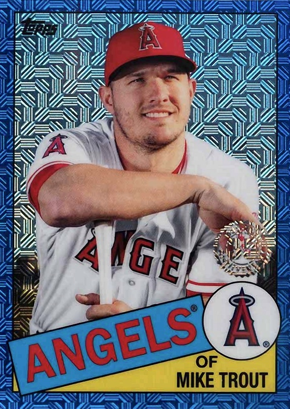 2020 Topps Silver Pack 1985 Chrome Promo Mike Trout #1 Baseball Card