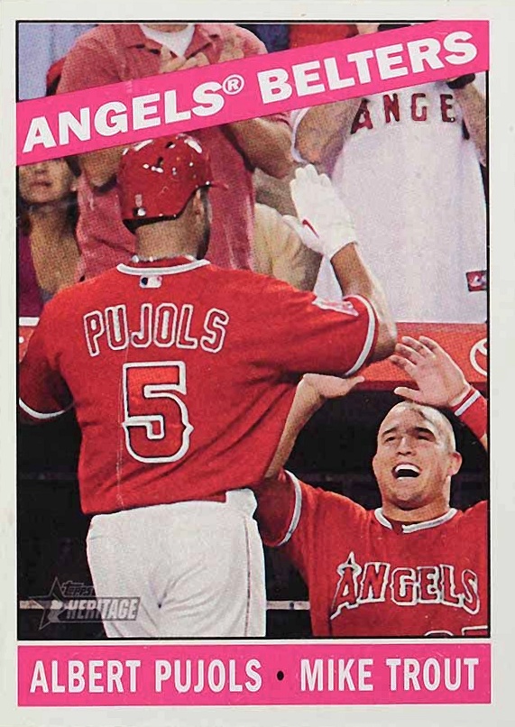 2015 Topps Heritage  Albert Pujols/Mike Trout #99 Baseball Card