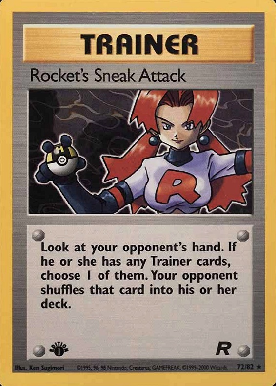 2000 Pokemon Rocket Rocket's Sneak Attack #72 TCG Card
