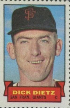 1969 Topps Stamps Dick Dietz # Baseball Card