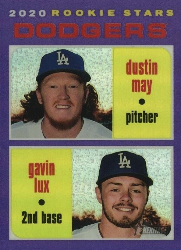 2020 Topps Heritage Dustin May/Gavin Lux #188 Baseball Card