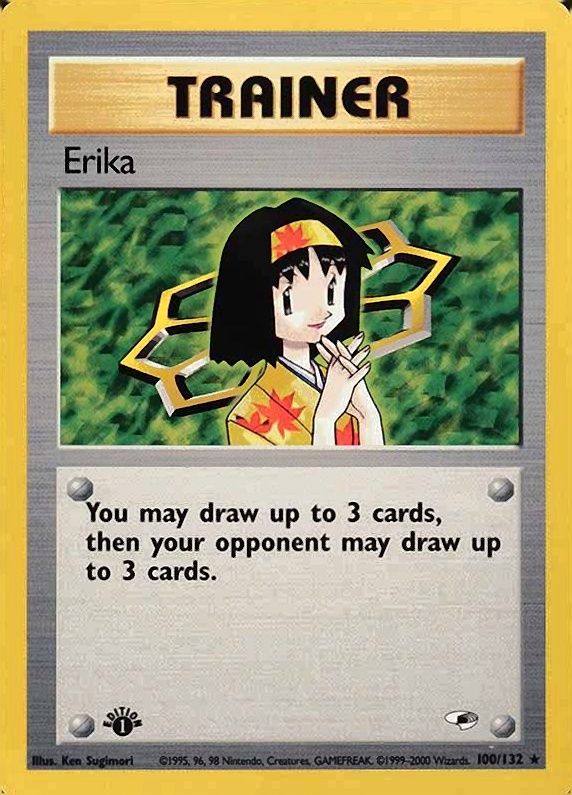 2000 Pokemon Gym Heroes  Erika #100 TCG Card