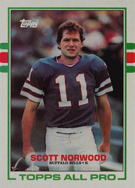 1989 Topps Scott Norwood #42 Football Card
