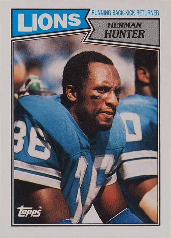1987 Topps Herman Hunter #325 Football Card