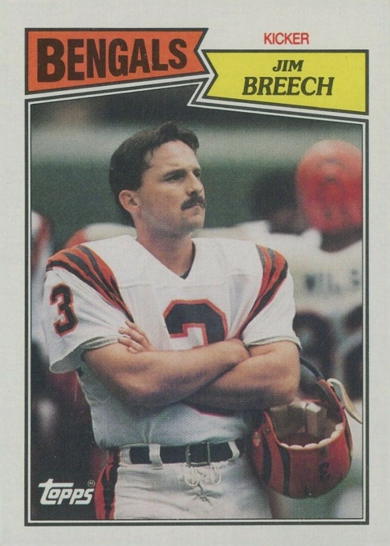 1987 Topps Jim Breech #191 Football Card