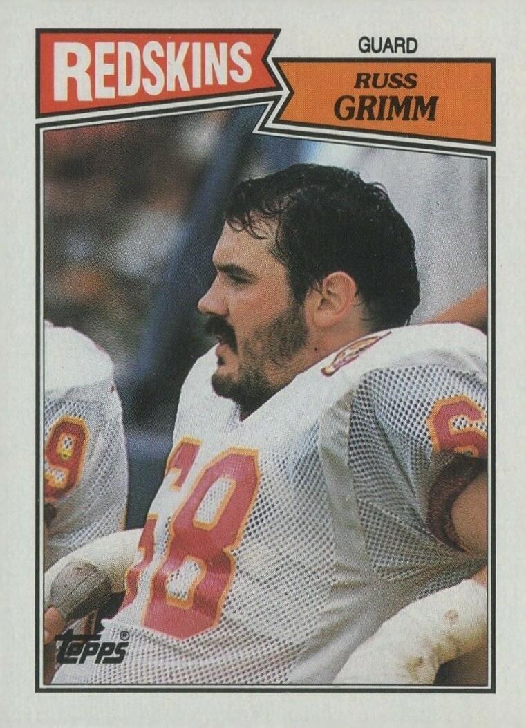 1987 Topps Russ Grimm #73 Football Card