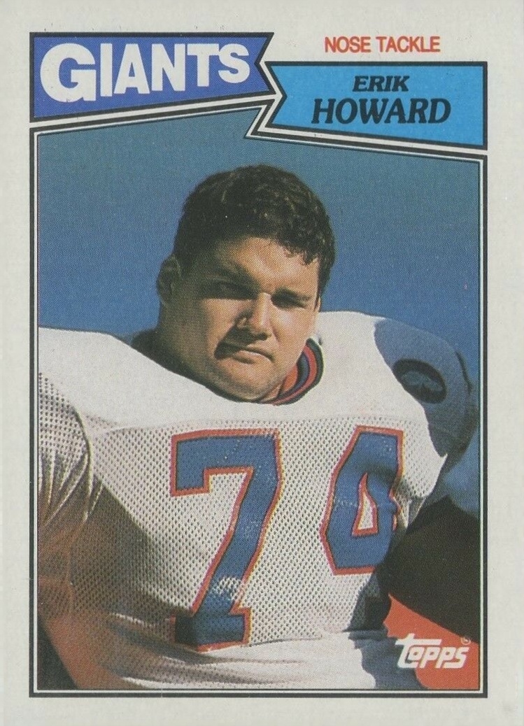 1987 Topps Erik Howard #29 Football Card