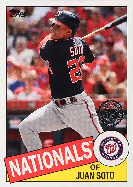 2020 Topps 1985 Topps 35th Anniversary Juan Soto #85-99 Baseball Card