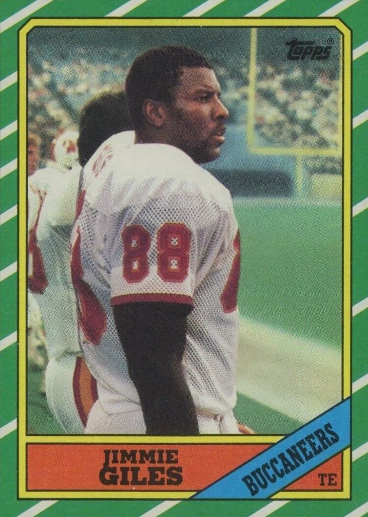 1986 Topps Jimmie Giles #378 Football Card