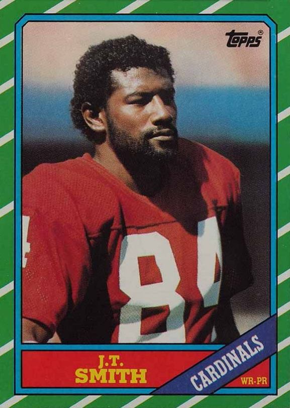1986 Topps J.T. Smith #330 Football Card