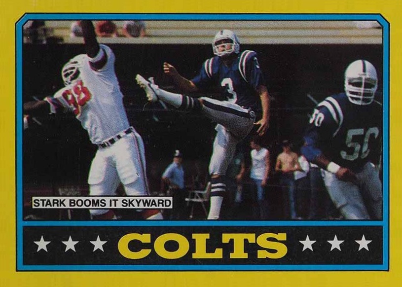 1986 Topps Colts Team Leaders #314 Football Card