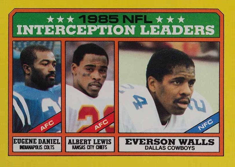 1986 Topps Interception Leaders #229 Football Card