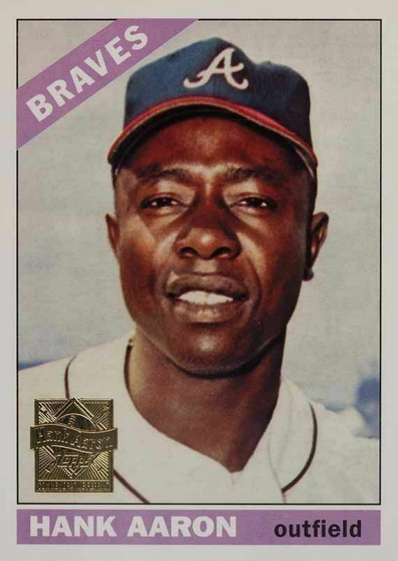 2000 Topps Hank Aaron 1966 Topps Reprint #13 Baseball Card