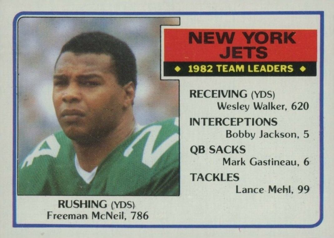 1983 Topps New York Jets Team Leaders #338 Football Card