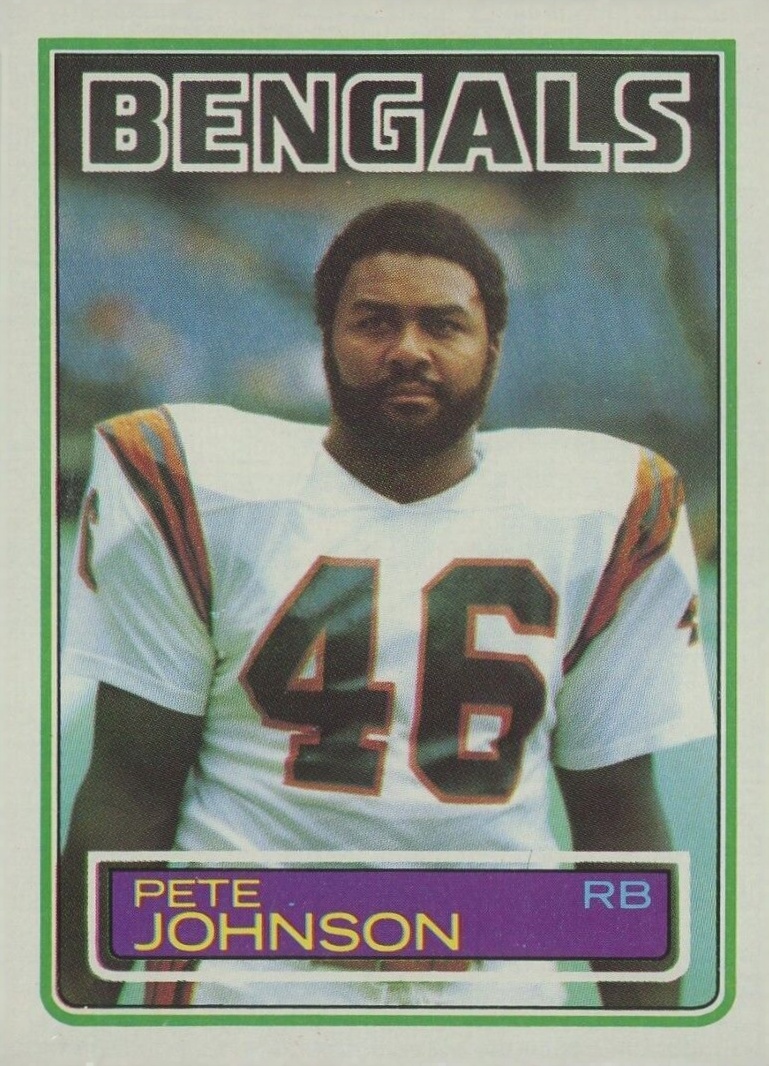 1983 Topps Pete Johnson #237 Football Card