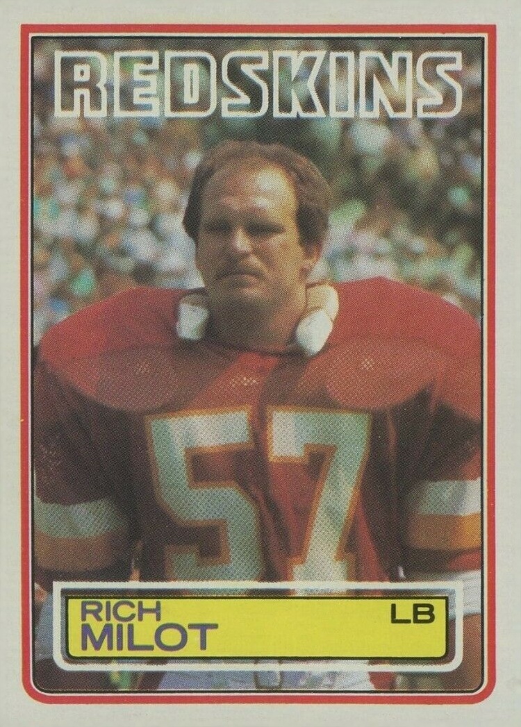 1983 Topps Rich Milot #192 Football Card
