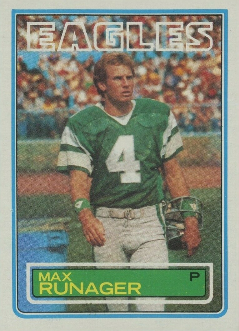 1983 Topps Max Runager #147 Football Card