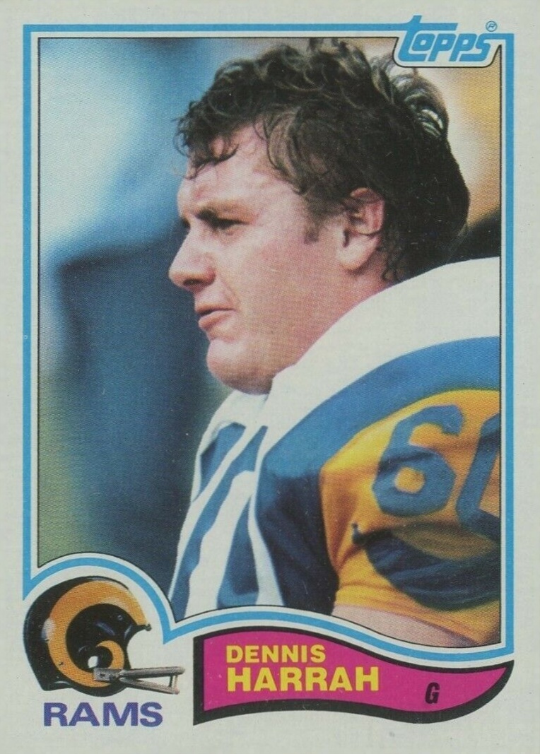 1982 Topps Dennis Harrah #378 Football Card