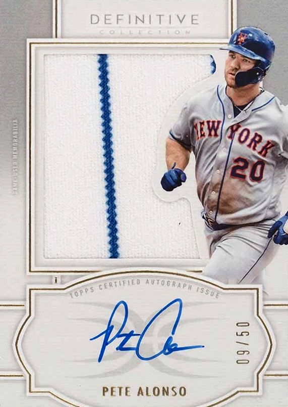 2020 Topps Definitive Collection Autograph Relic Collection  Pete Alonso #ARCPA Baseball Card