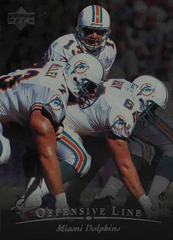 1996 Upper Deck Silver Offensive Line Miami Dolphins #134 Football Card