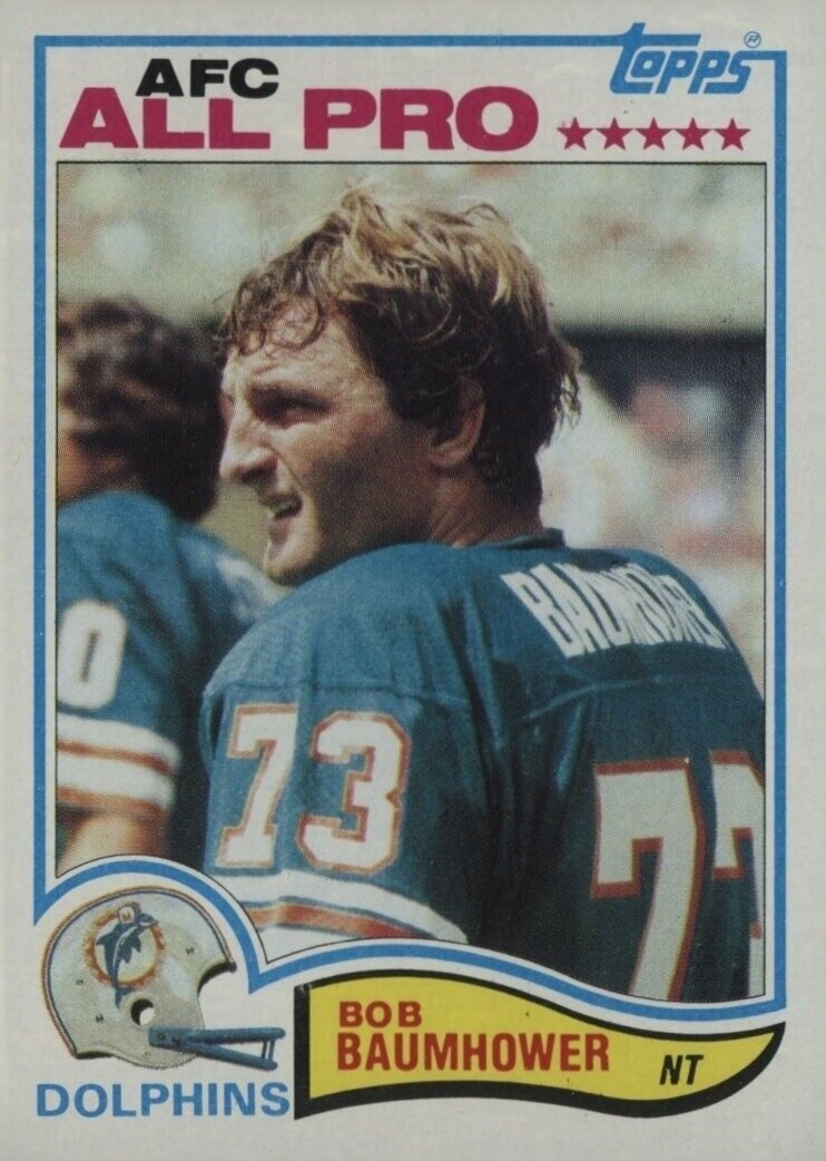 1982 Topps Bob Baumhower #126 Football Card