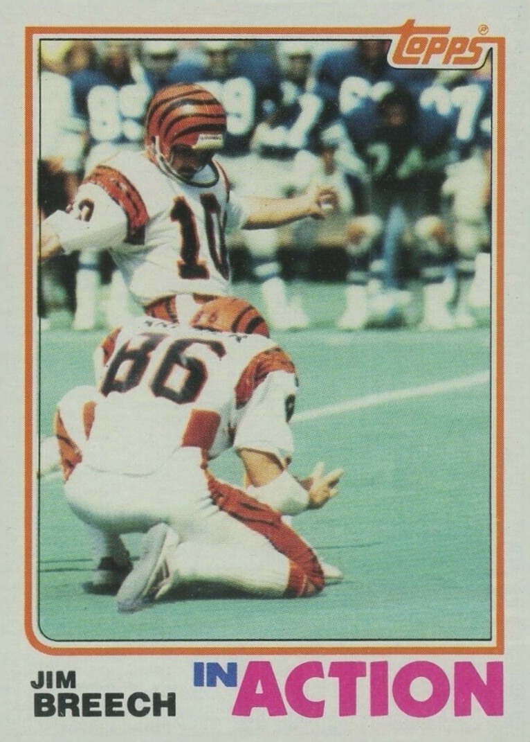 1982 Topps Jim Breech #41 Football Card